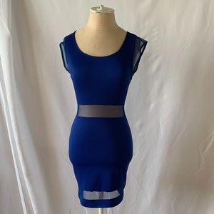 Royal blue mini dress